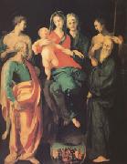 Jacopo Pontormo The Virgin and Child with Four Saints and the Good Thief with (mk05) china oil painting reproduction